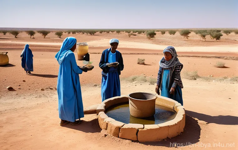 리비아의 소수민족과 문화적 차별 - **Tuareg Nomadic Journey in the Sahara:**
A breathtaking, panoramic shot of a Tuareg caravan mov... 리비아의 소수민족과 문화적 차별 - **Tuareg Nomadic Journey in the Sahara:**
A breathtaking, panoramic shot of a Tuareg caravan mov...