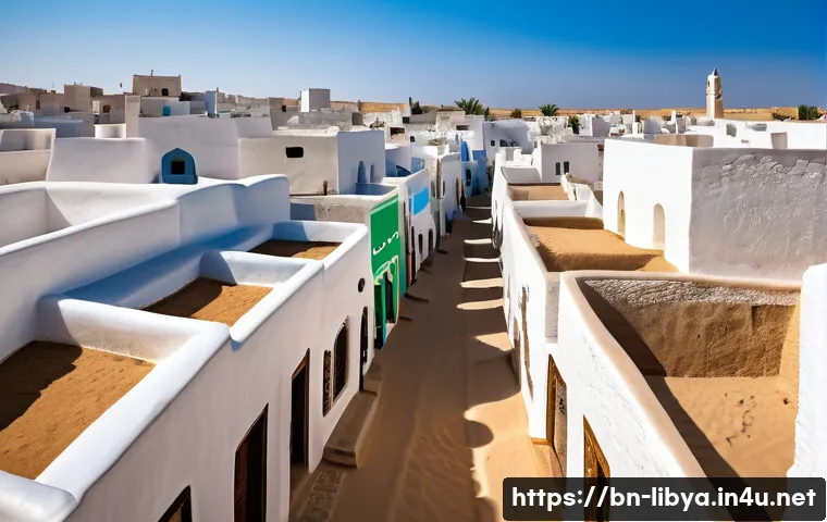 리비아의 종교와 이슬람 전통 - **Image Prompt: Ghadames Old City - A Glimpse into Libyan Architectural Heritage**
"A vibrant, w...
